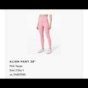 Lululemon Align 28” legging